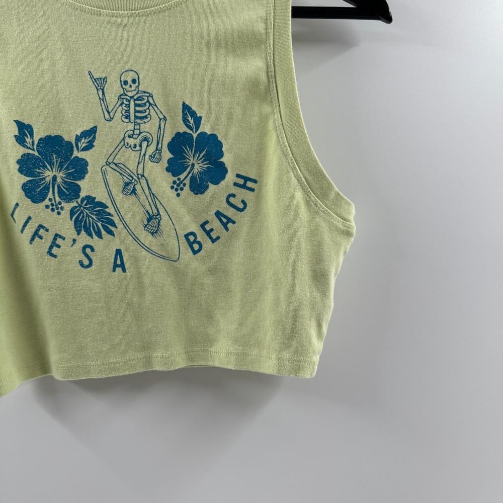 Forever 21 Neon Green Cropped Tank Top – Women’s Medium - Picture 3 of 7